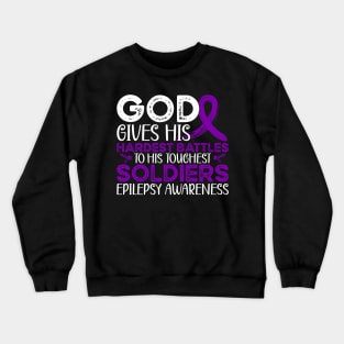 Epilepsy Warrior Support Epilepsy Awareness Crewneck Sweatshirt